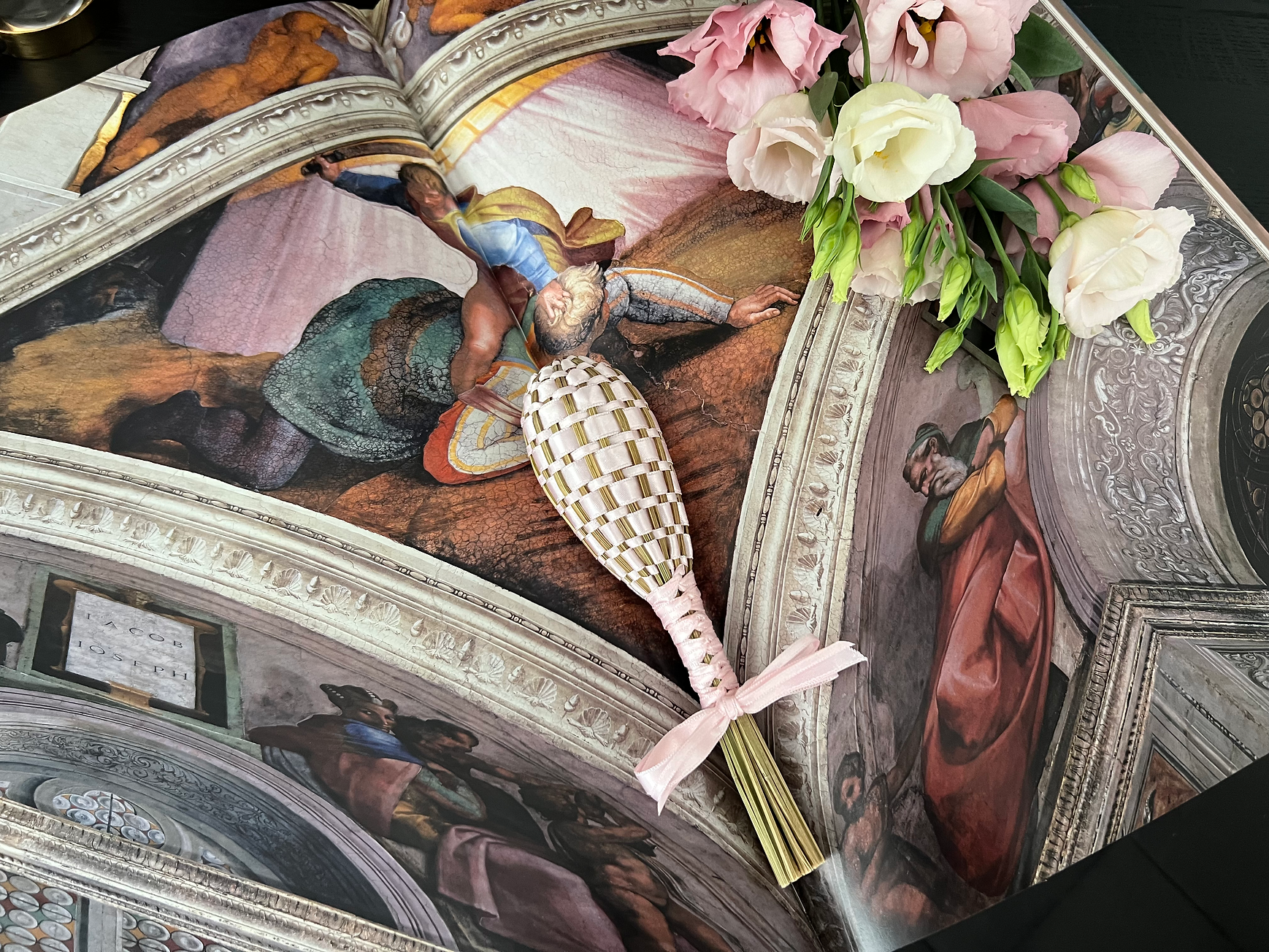 Fuseau de Lavande satin Rose pâle