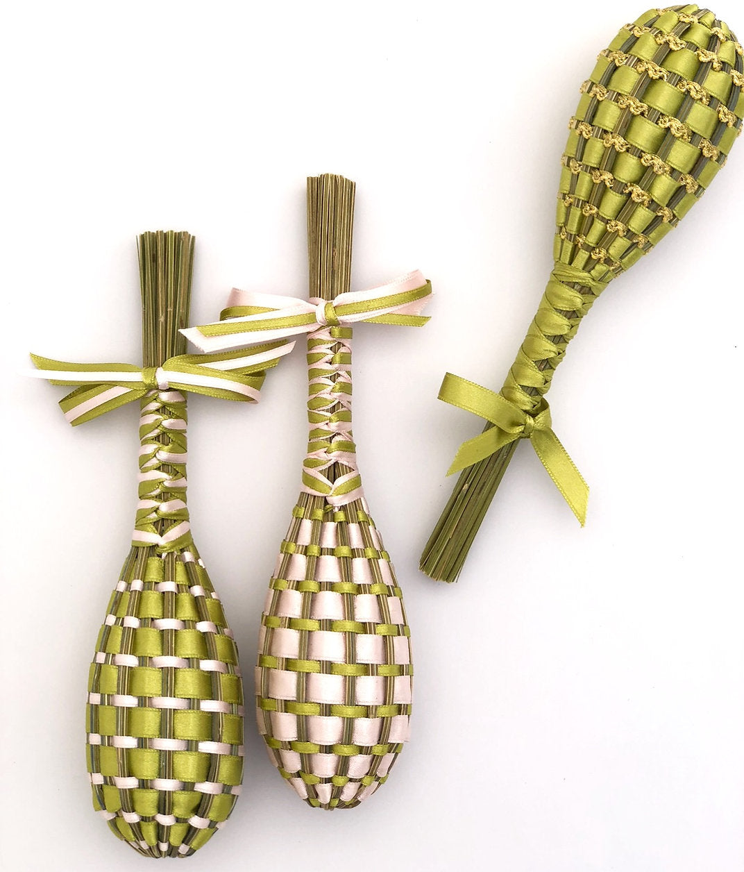 Fuseaux de Lavande Trio Vert citron & Rose pâle