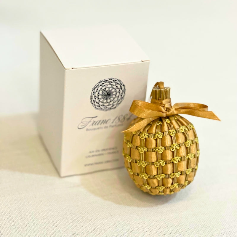 Boule de Lavande 6cm vague or & satin or