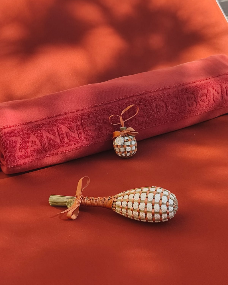Fuseau et boule de lavande Paille Terracotta Collection Capsule Soleil Tressé Franc 1884 Bendor