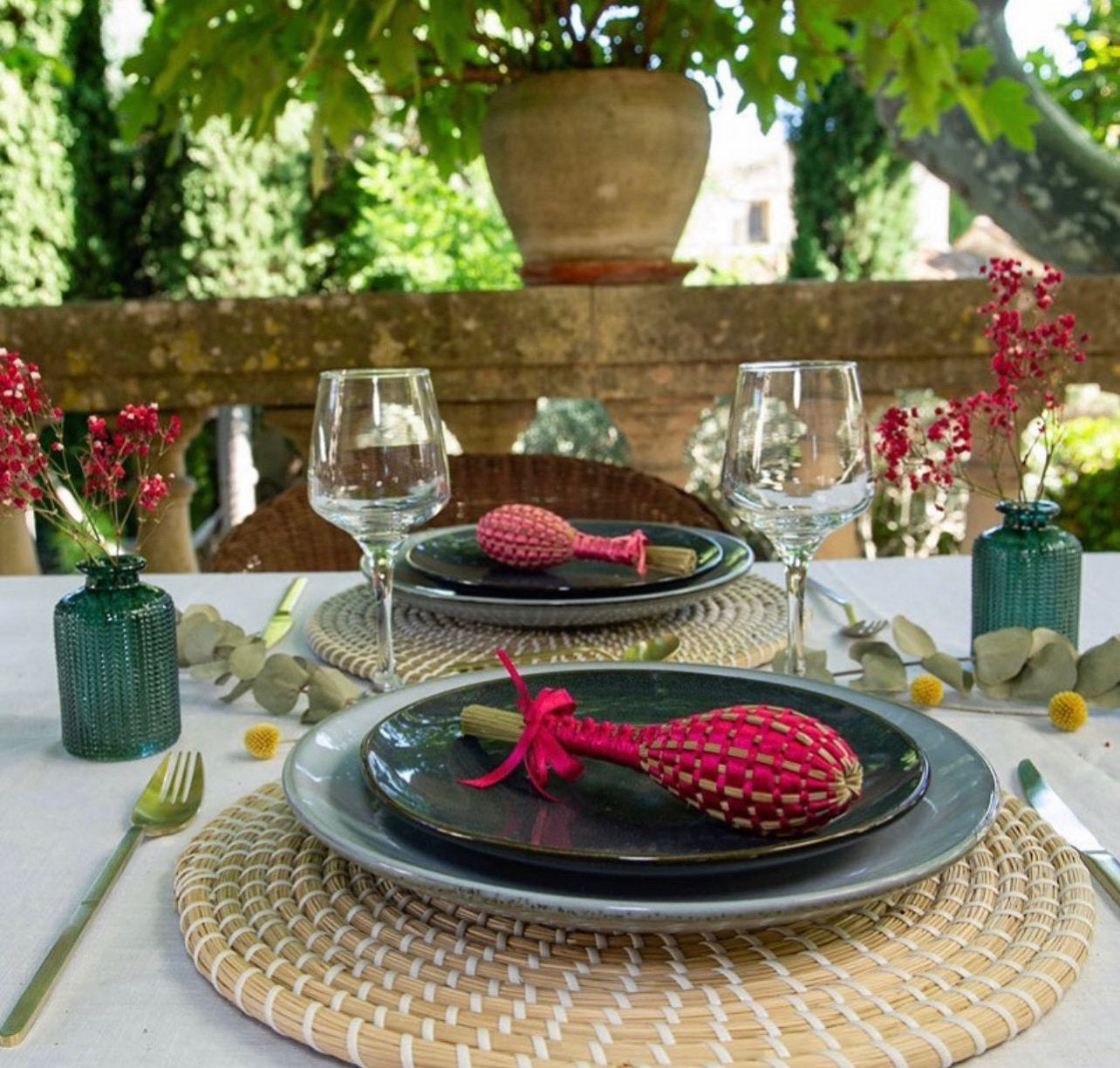 Fuseau de Lavande satin Fuchsia