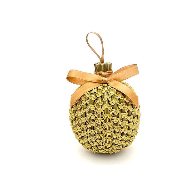 Boule de Lavande 6cm vague Or & satin Or