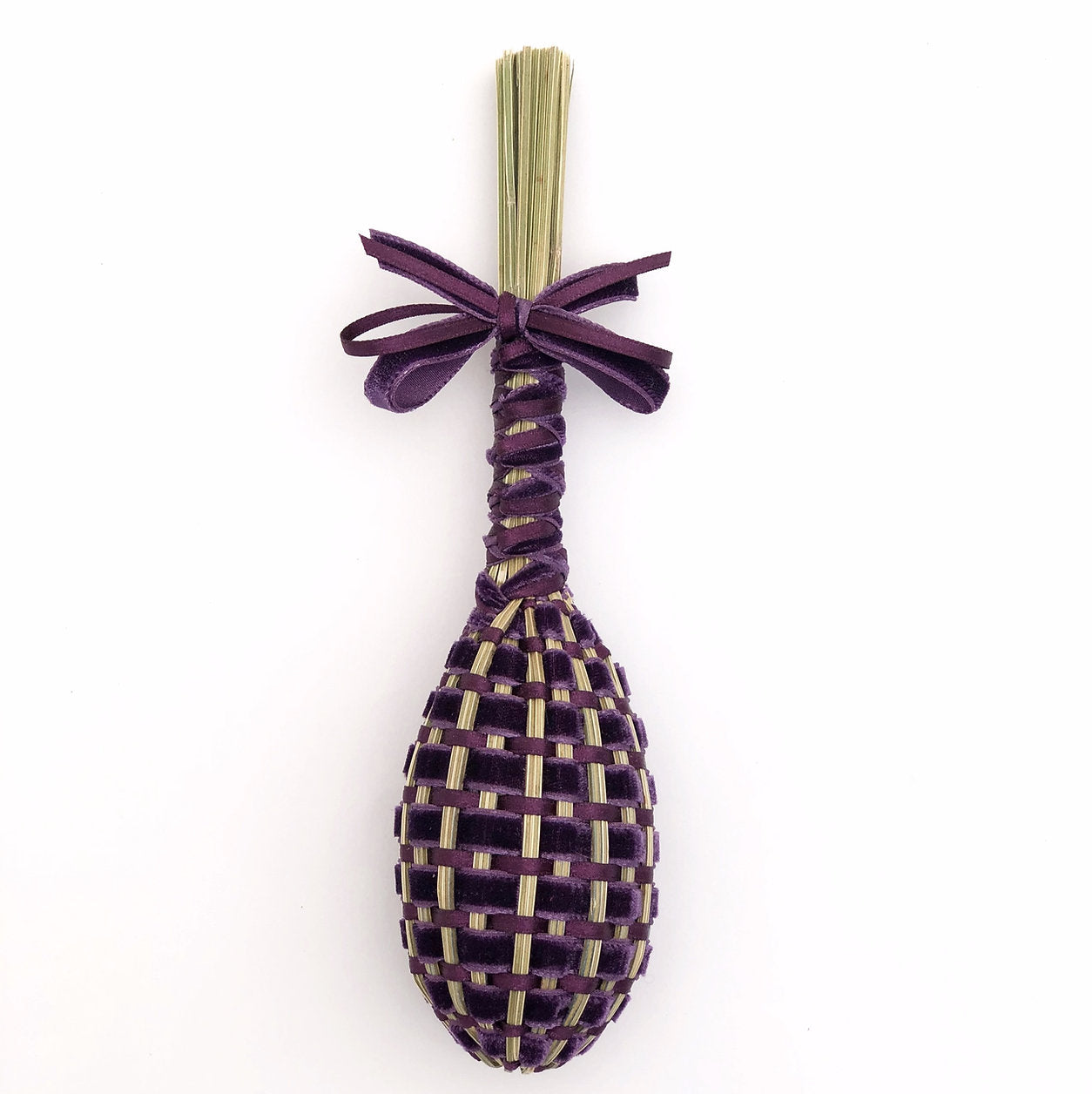 Fuseau de Lavande velours Aubergine & satin Aubergine