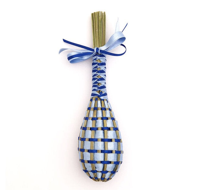 Fuseau de Lavande satin Bleu ciel & Bleu outre mer