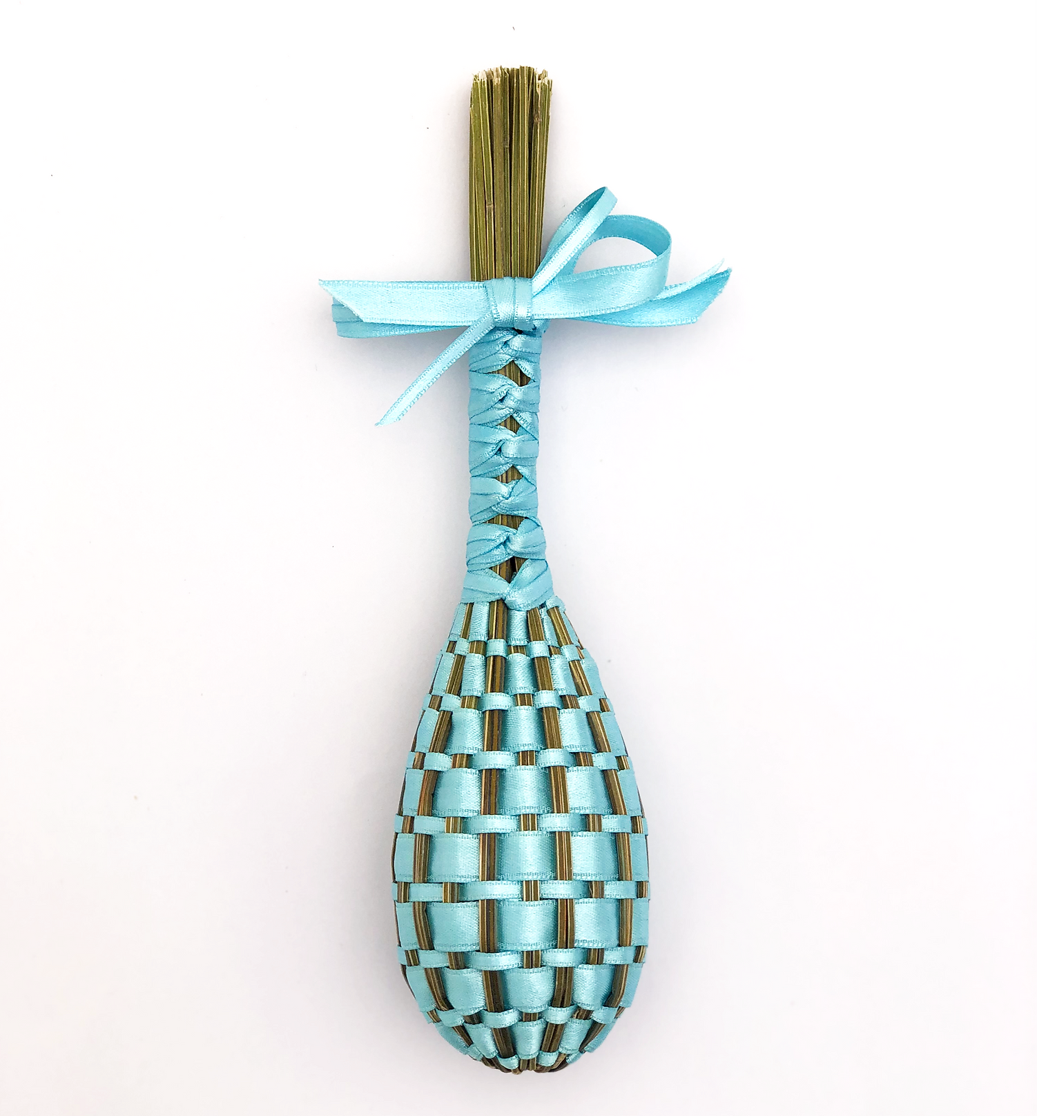 Fuseau de Lavande satin Bleu turquoise
