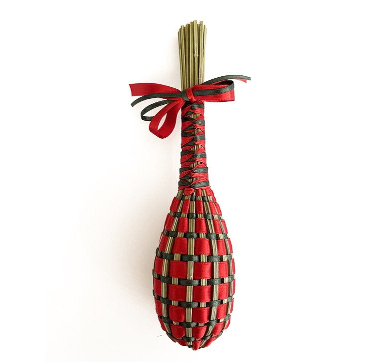 Fuseau de Lavande satin Rouge & Vert sapin