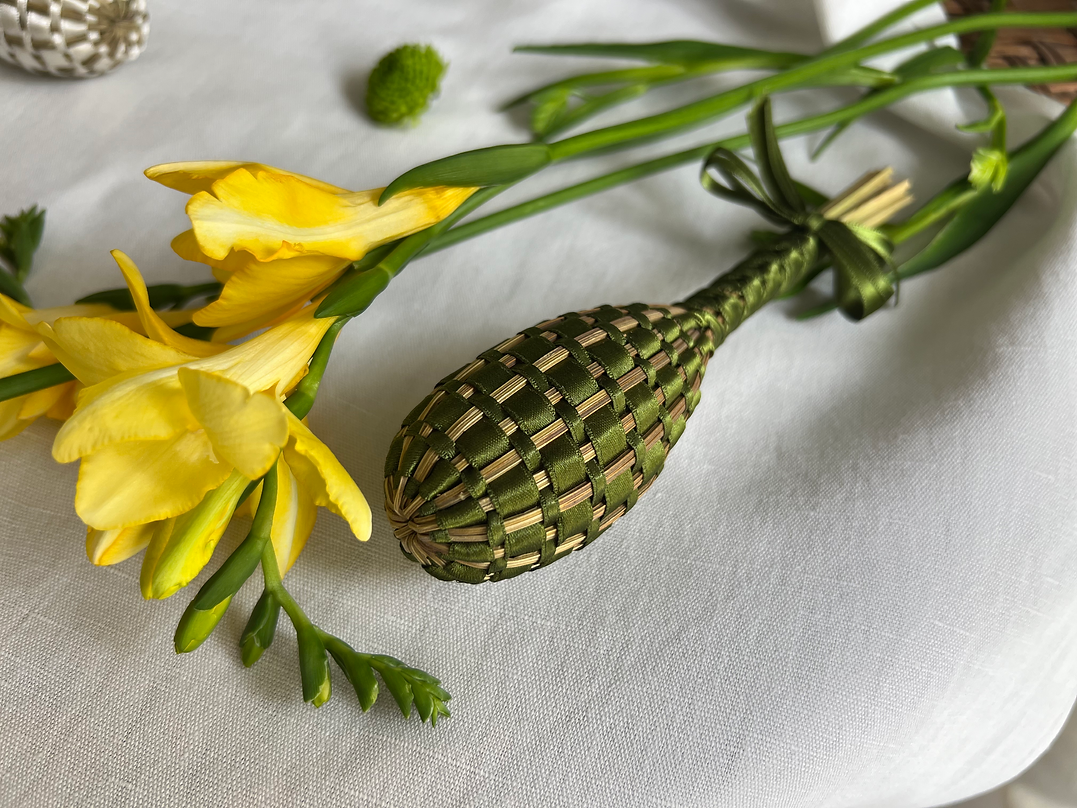 Fuseau de Lavande satin Vert olive