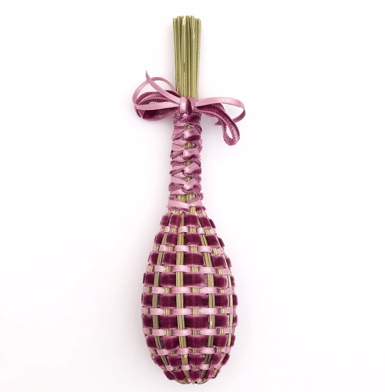 Fuseau de Lavande velours Prune & satin Prune