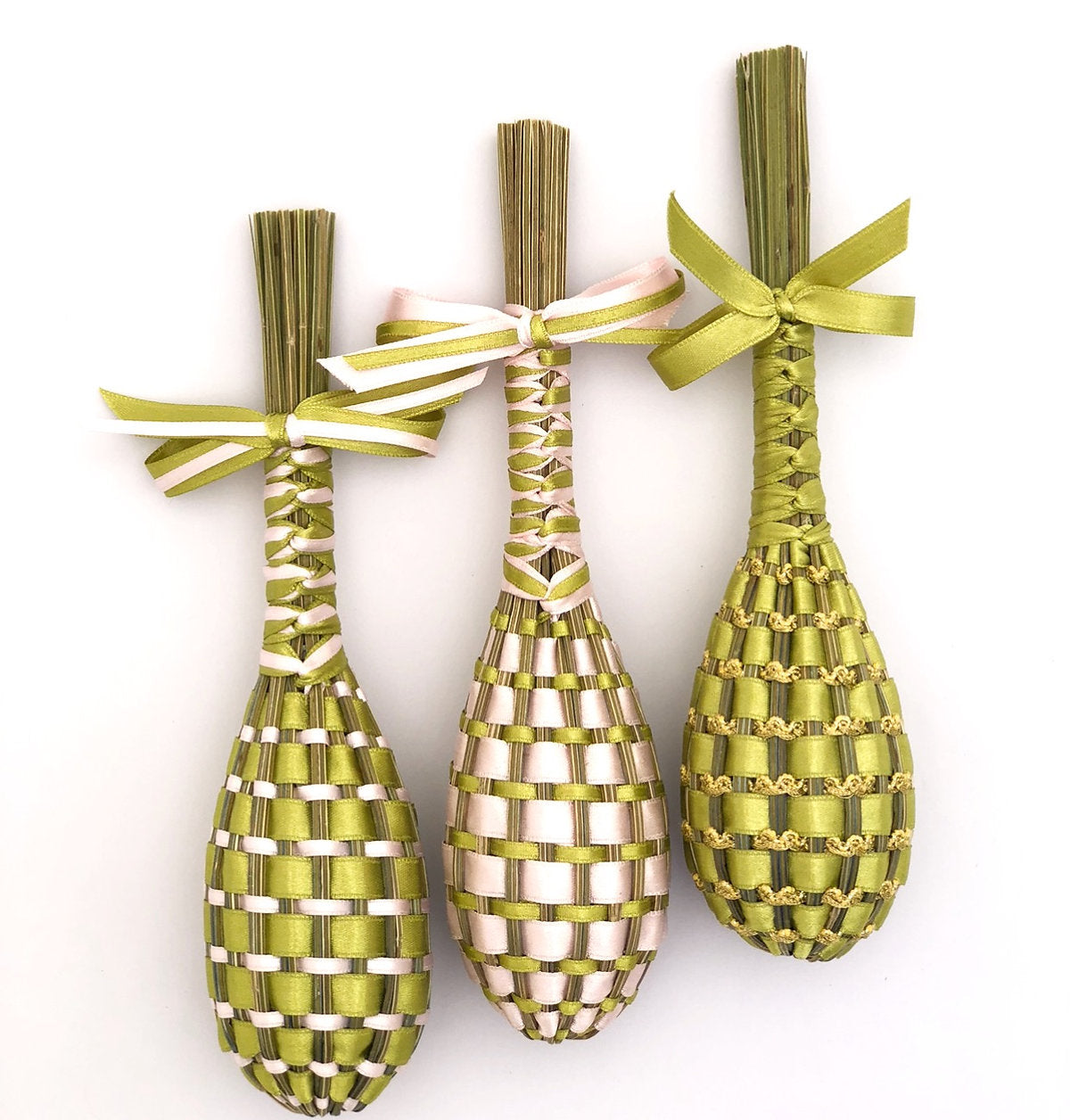 Fuseaux de Lavande Trio Vert citron & Rose pâle