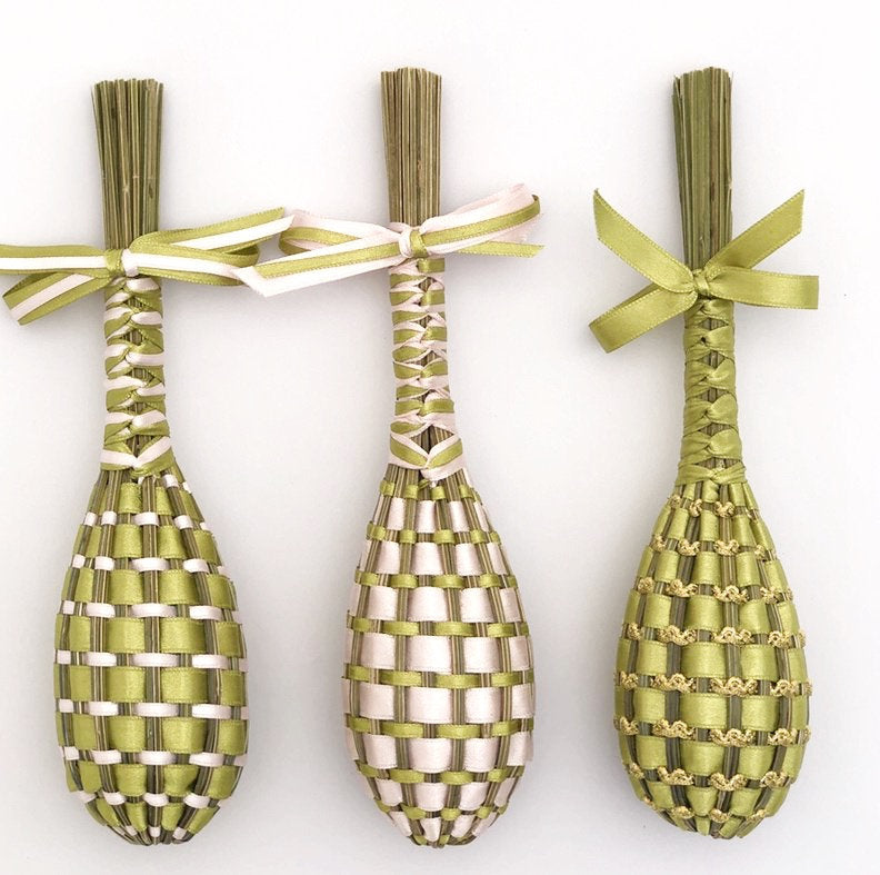 Fuseaux de Lavande Trio Vert citron & Rose pâle