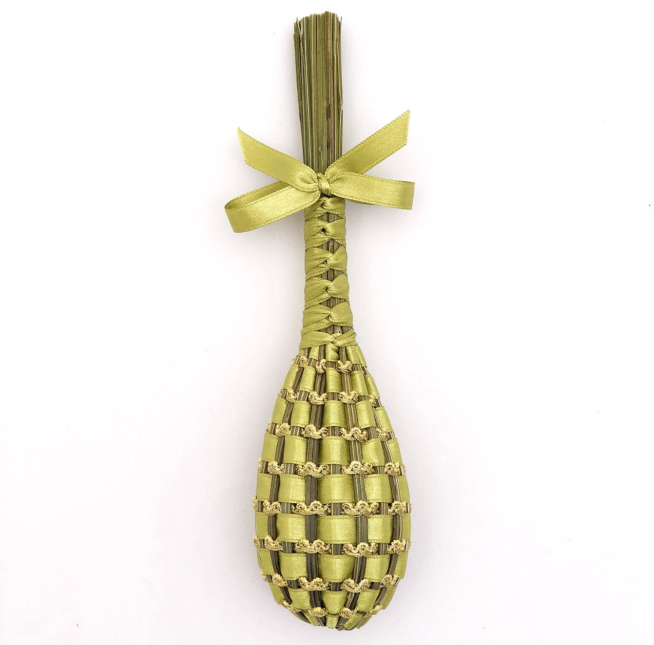 Fuseau de Lavande vague Or & satin Vert citron